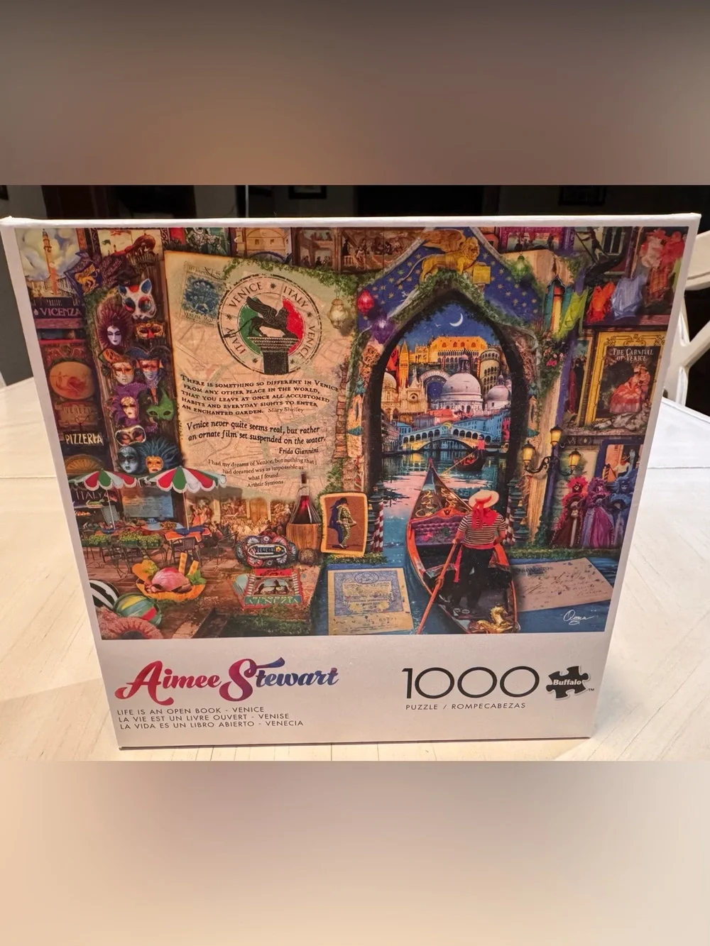 Aimee Stewart Life Is an Open Book Venice Completed Puzzle Art